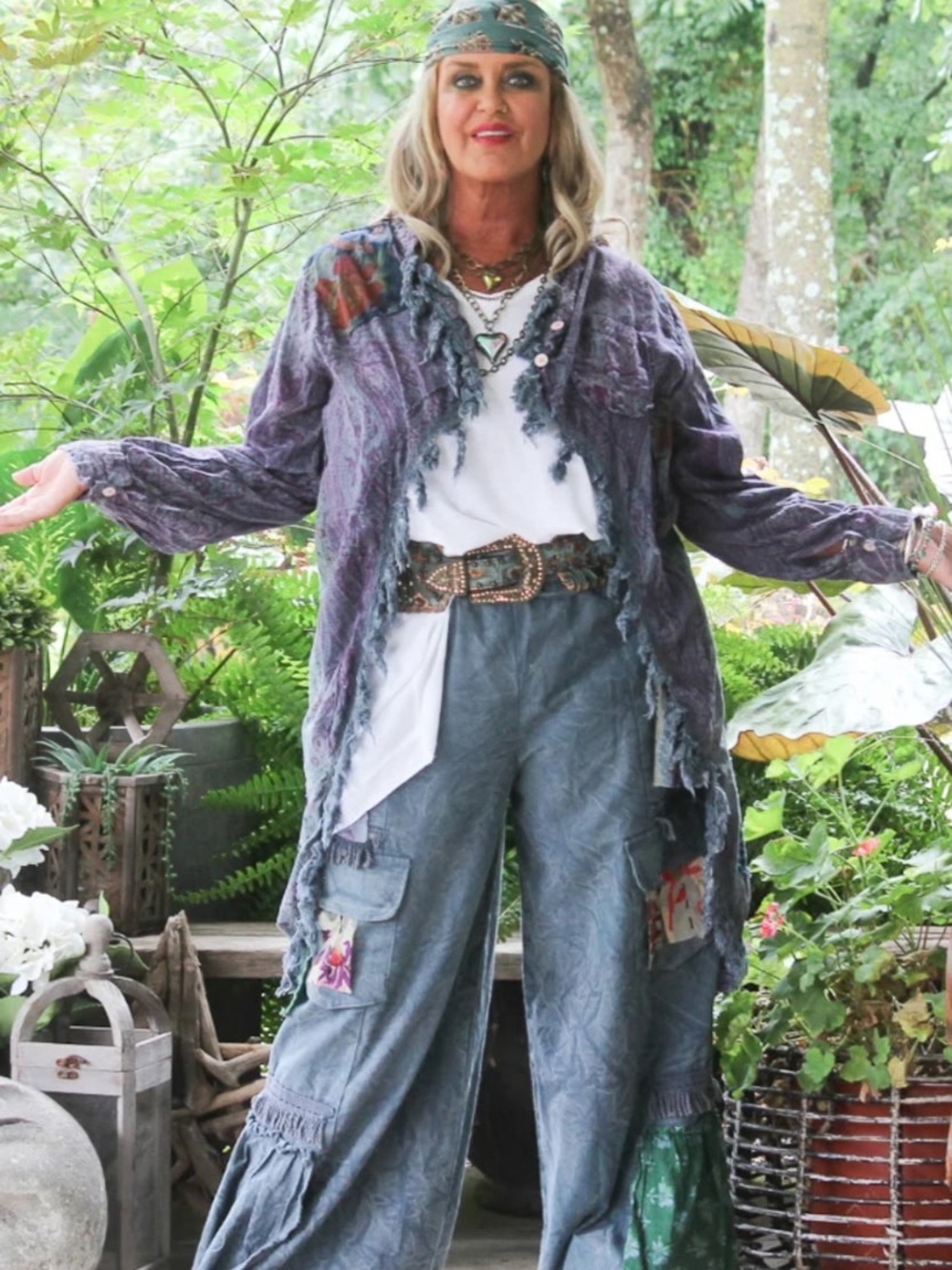 🔥BRAND NEW Moon Shade Jacket,Plum,Jaded Gypsy Hi Lo Top, Split Back - Picture 4 of 6